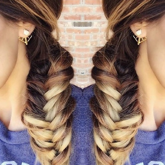 Stella & Dot | Gold & Semi-precious Howlite Mondrian Ear Jacket Earrings… - Picture 3 of 6